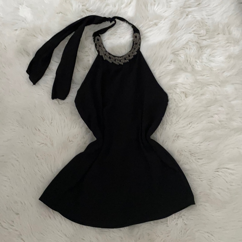 AQUA beaded halter dress Bloomingdales